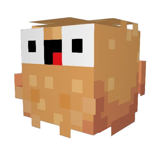 chez_piggy Minecraft avatar head, 3D render