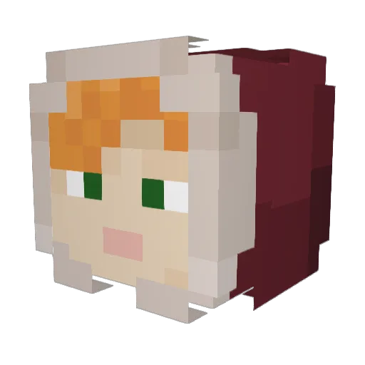 cheztoi Minecraft avatar head, 3D render