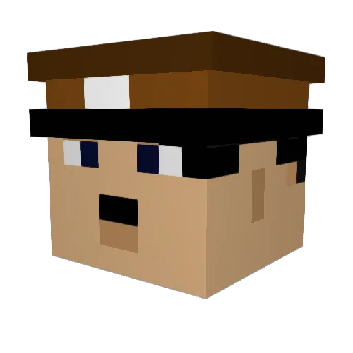 chezyleft Minecraft avatar head, 3D render