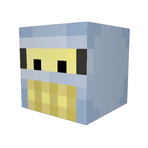 chg__ Minecraft avatar head, 3D render