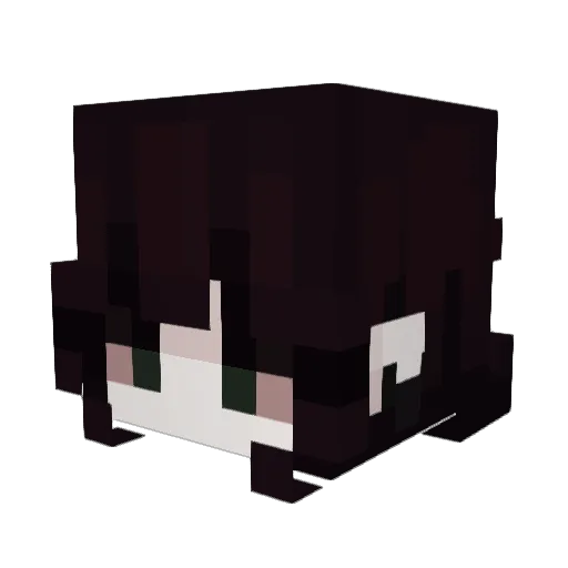 chherrycatt Minecraft avatar head, 3D render