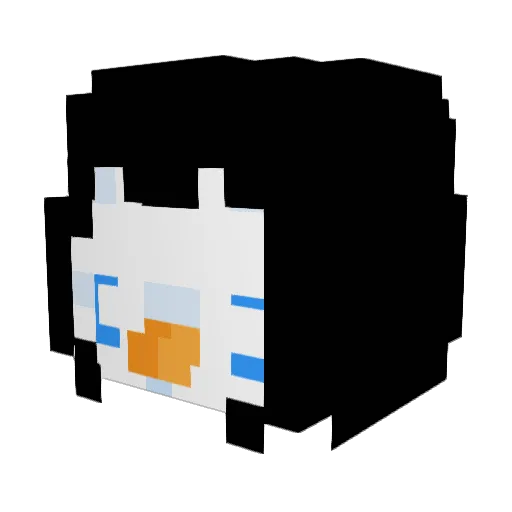 chhrip Minecraft avatar head, 3D render