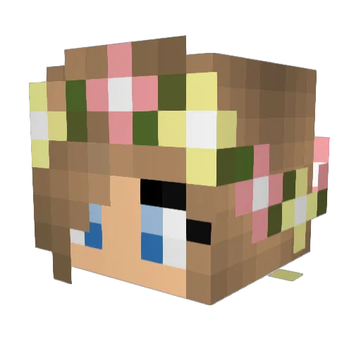chhrisstinaa Minecraft avatar head, 3D render
