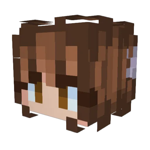chi21 Minecraft avatar head, 3D render