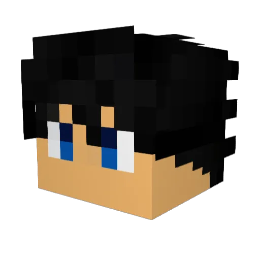chiNa77 Minecraft avatar head, 3D render