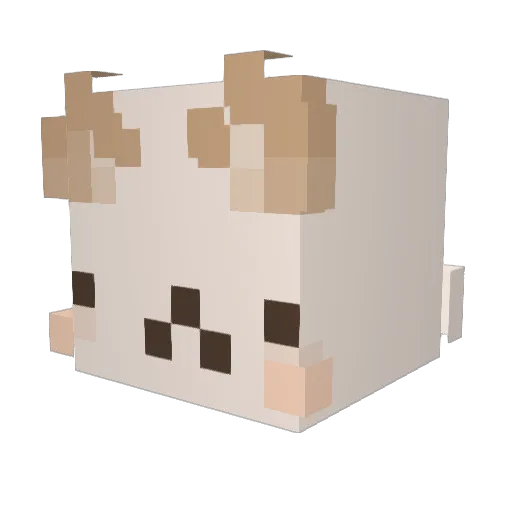chi_07 Minecraft avatar head, 3D render