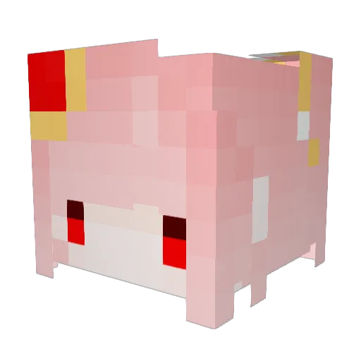 chi_19 Minecraft avatar head, 3D render
