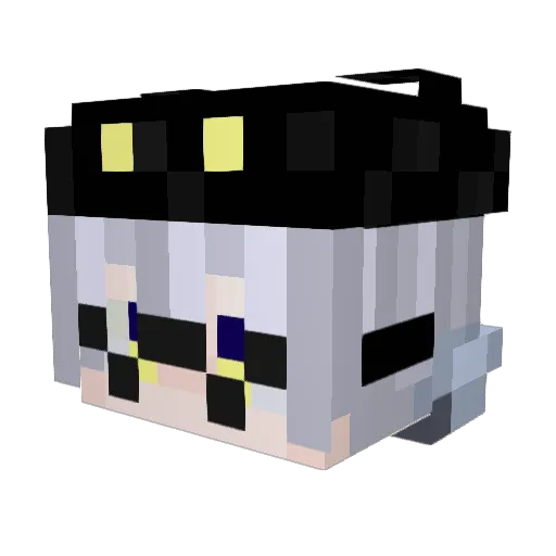 chi_san46 Minecraft avatar head, 3D render