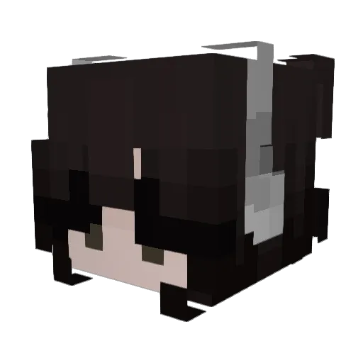 chiaee Minecraft avatar head, 3D render