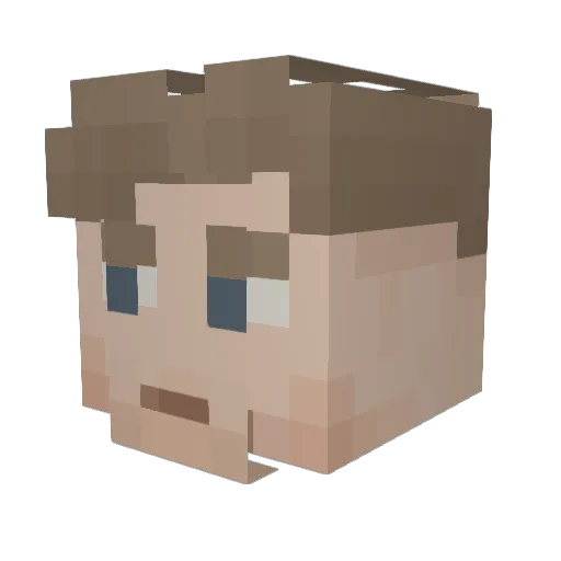 chianda Minecraft avatar head, 3D render