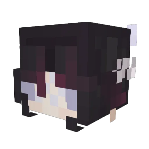 chiara_r Minecraft avatar head, 3D render
