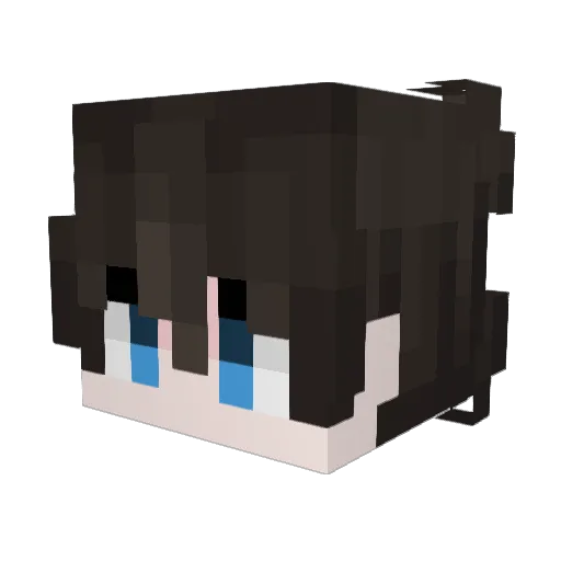 chibaol Minecraft avatar head, 3D render
