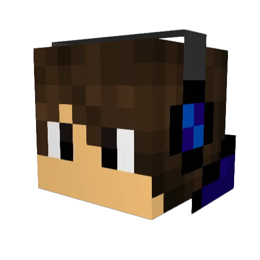 chibatman Minecraft avatar head, 3D render