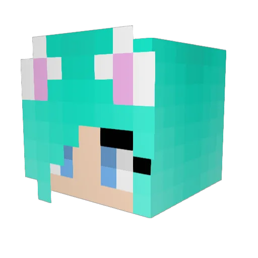 chibi16 Minecraft avatar head, 3D render