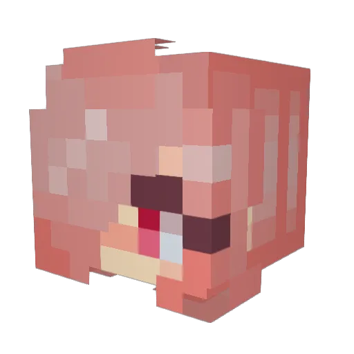 chibi_cake Minecraft avatar head, 3D render