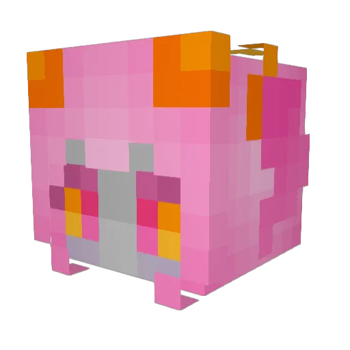 chibihelix Minecraft avatar head, 3D render