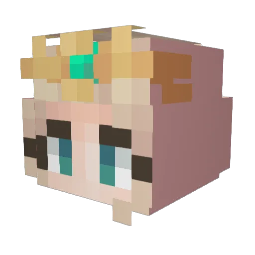 chibinyu Minecraft avatar head, 3D render