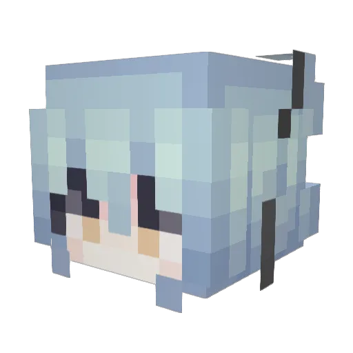 chibizz Minecraft avatar head, 3D render