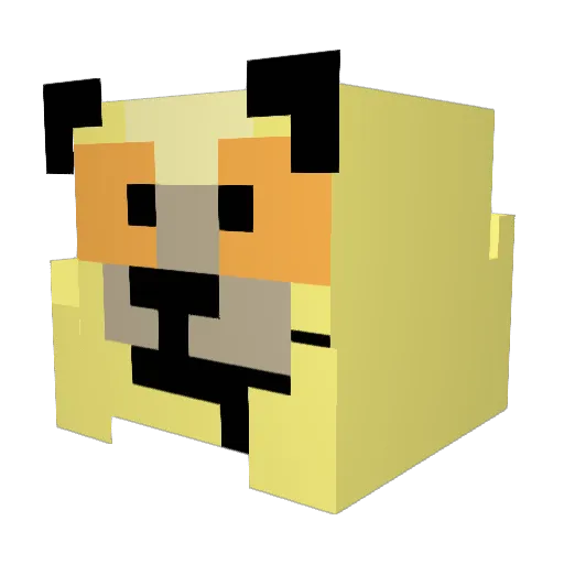 chica806 Minecraft avatar head, 3D render