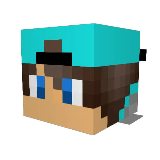chicagamer Minecraft avatar head, 3D render