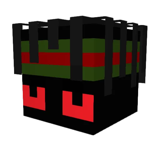 chicaqo Minecraft avatar head, 3D render