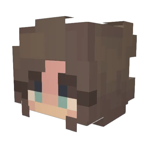 chicazul Minecraft avatar head, 3D render