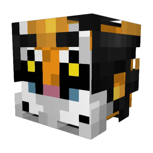 chiccotigro Minecraft avatar head, 3D render