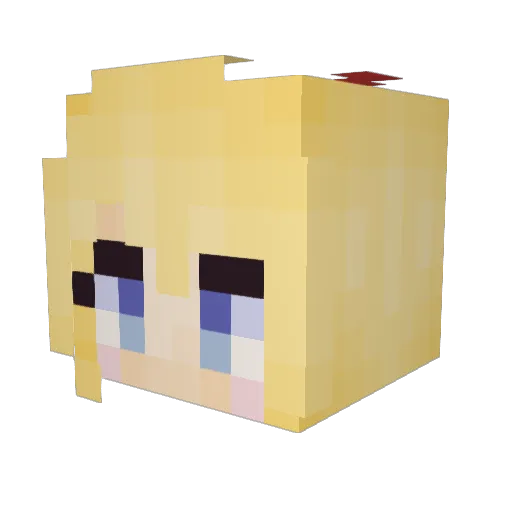 chichi2002 Minecraft avatar head, 3D render
