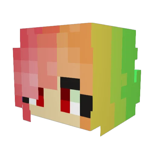 chick007 Minecraft avatar head, 3D render