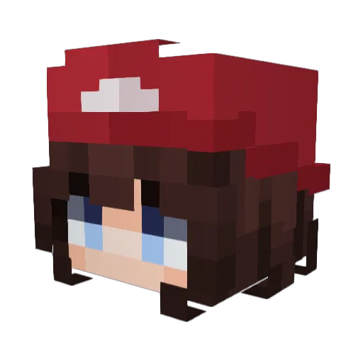 chick1G Minecraft avatar head, 3D render