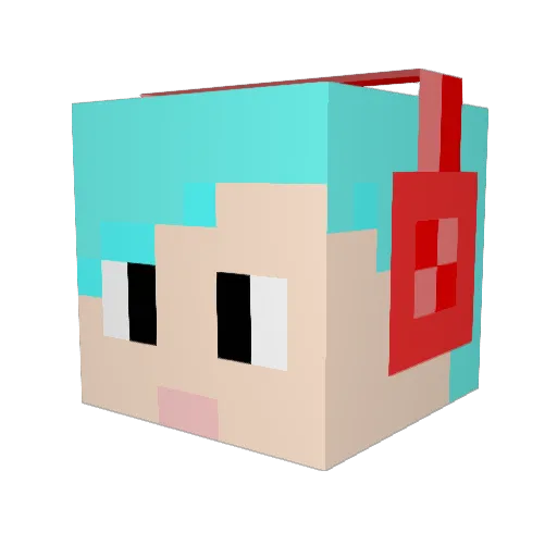 chick_burger Minecraft avatar head, 3D render