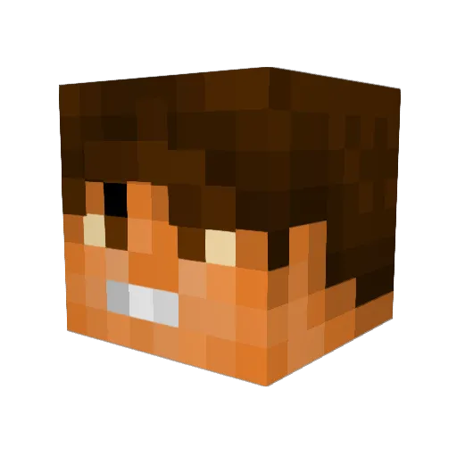 chickachickachow Minecraft avatar head, 3D render