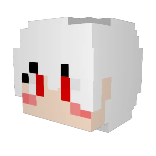 chickeb Minecraft avatar head, 3D render