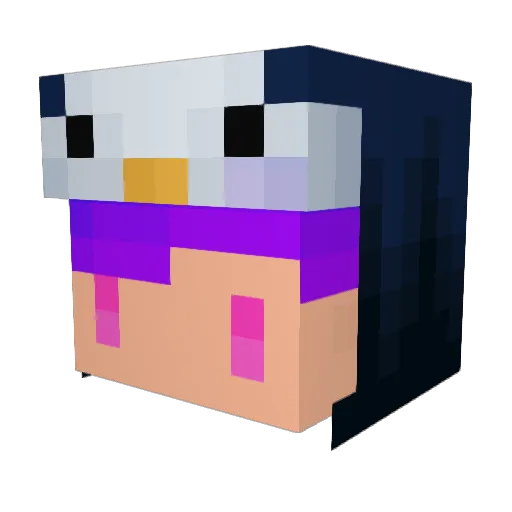 chicken0316 Minecraft avatar head, 3D render