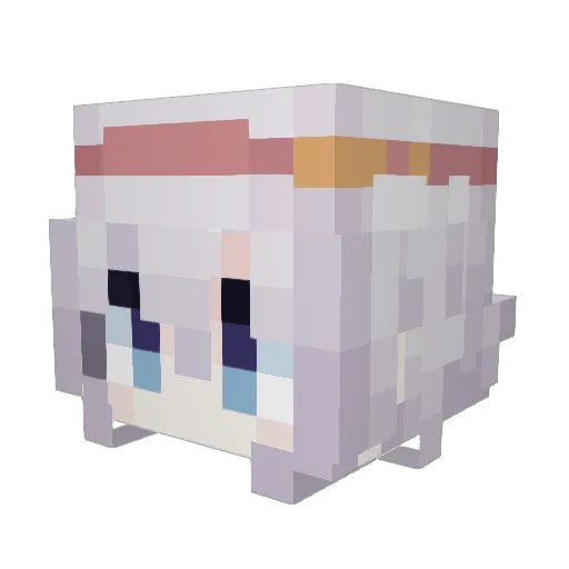 chicken2039 Minecraft avatar head, 3D render