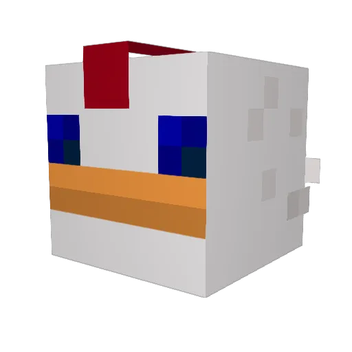 chicken2057 Minecraft avatar head, 3D render
