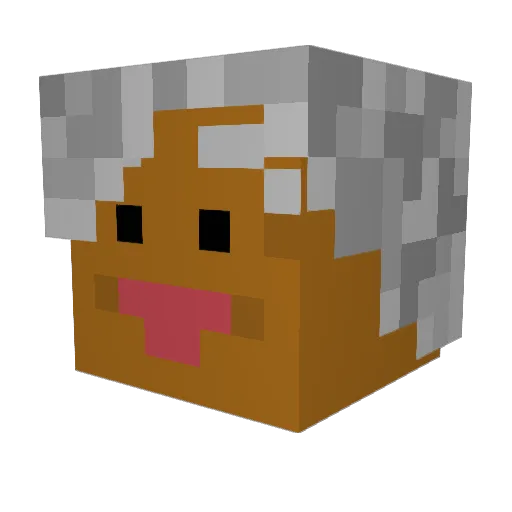 chickenIeg Minecraft avatar head, 3D render