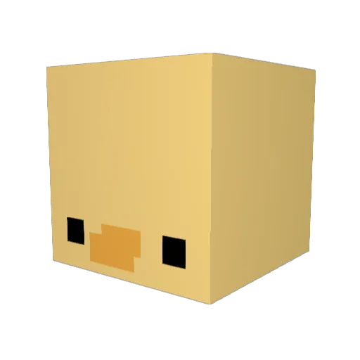 chicken_75 Minecraft avatar head, 3D render