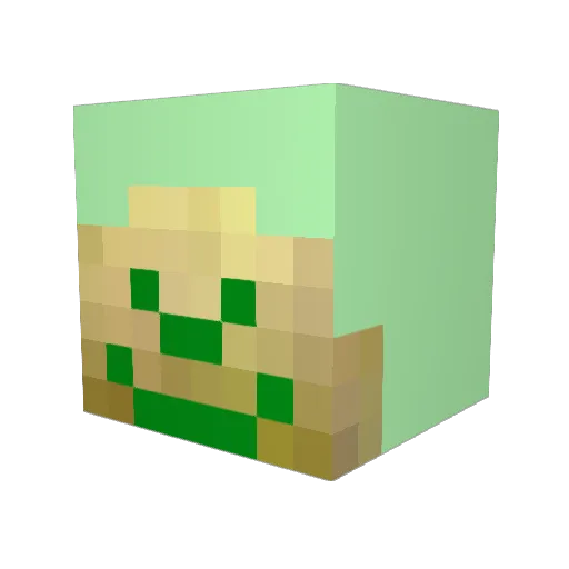 chicken_fan Minecraft avatar head, 3D render