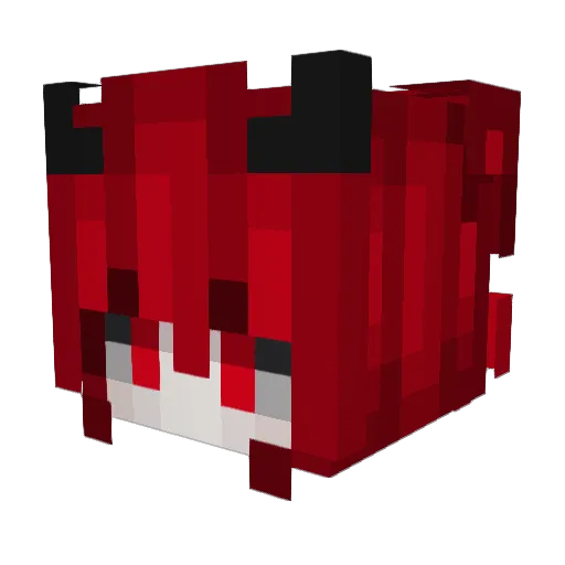 chickenbub Minecraft avatar head, 3D render