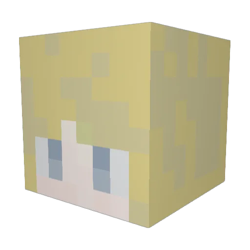 chickencandy Minecraft avatar head, 3D render