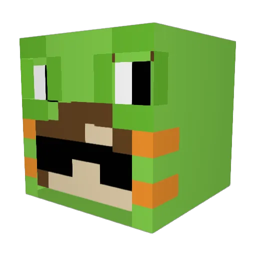 chickendinosaurs Minecraft avatar head, 3D render