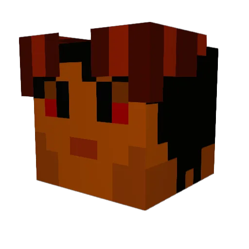 chickeneatman Minecraft avatar head, 3D render