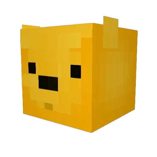 chickenflare Minecraft avatar head, 3D render