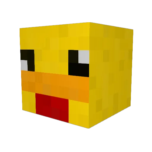 chickenjonte Minecraft avatar head, 3D render