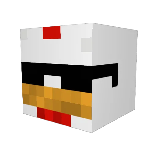 chickenman005 Minecraft avatar head, 3D render