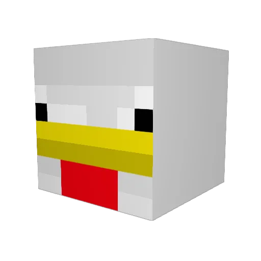 chickenman__ Minecraft avatar head, 3D render