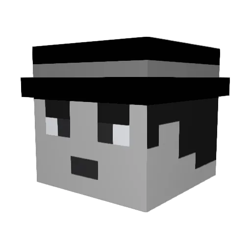 chickenmon Minecraft avatar head, 3D render