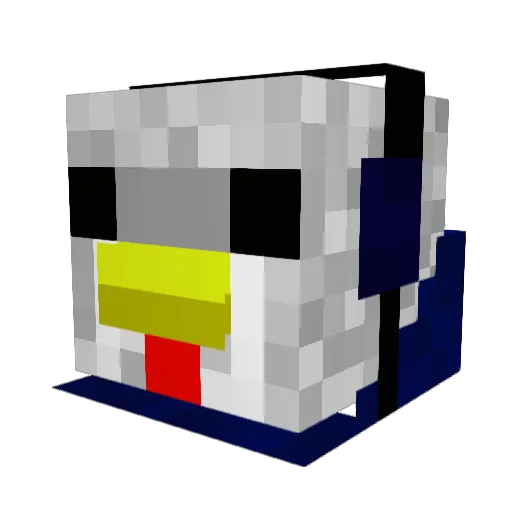 chickenstorm Minecraft avatar head, 3D render