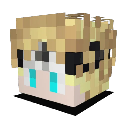 chickentendies69 Minecraft avatar head, 3D render